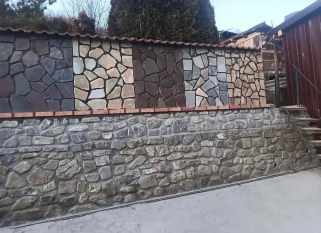 Sortimente piatră naturală - perete expunere